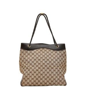 Gucci GG Braided Handle Tote Bag Brown